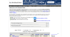 Desktop Screenshot of exdividenddate.co.uk